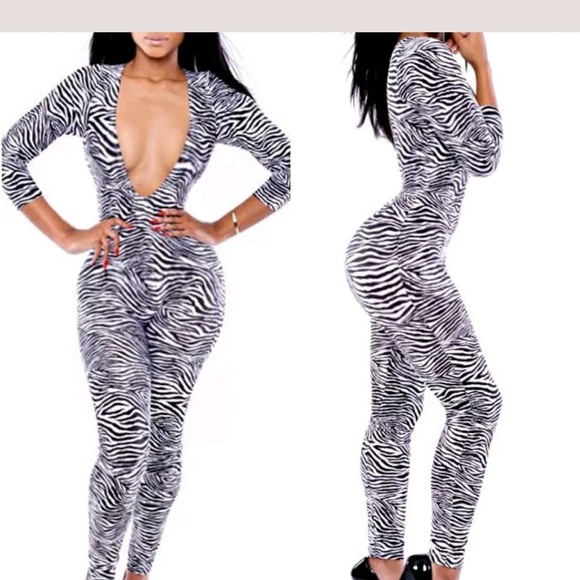 zebra print bodysuit